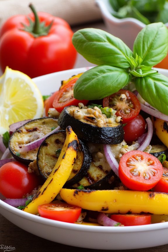 vibrant grilled vegetable salad
