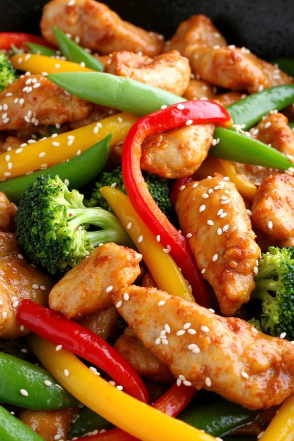 vibrant healthy chicken stir fry