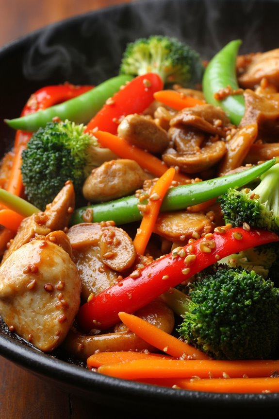 vibrant spicy vegetable stir fry