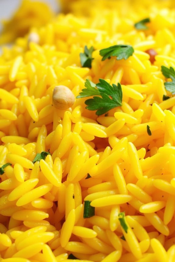 vibrant turmeric garlic rice