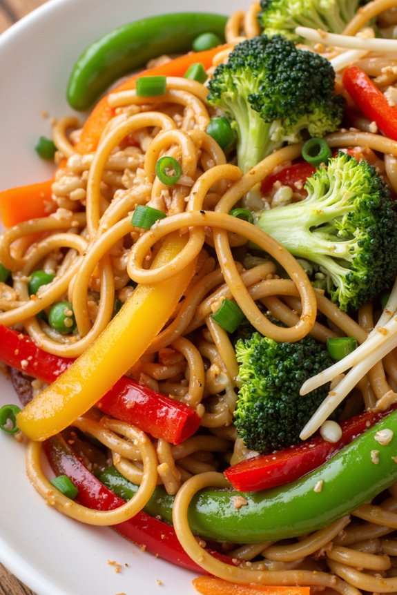 vibrant vegetable noodle dish