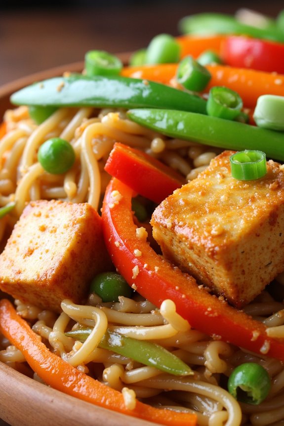 vibrant vegetarian noodle dish