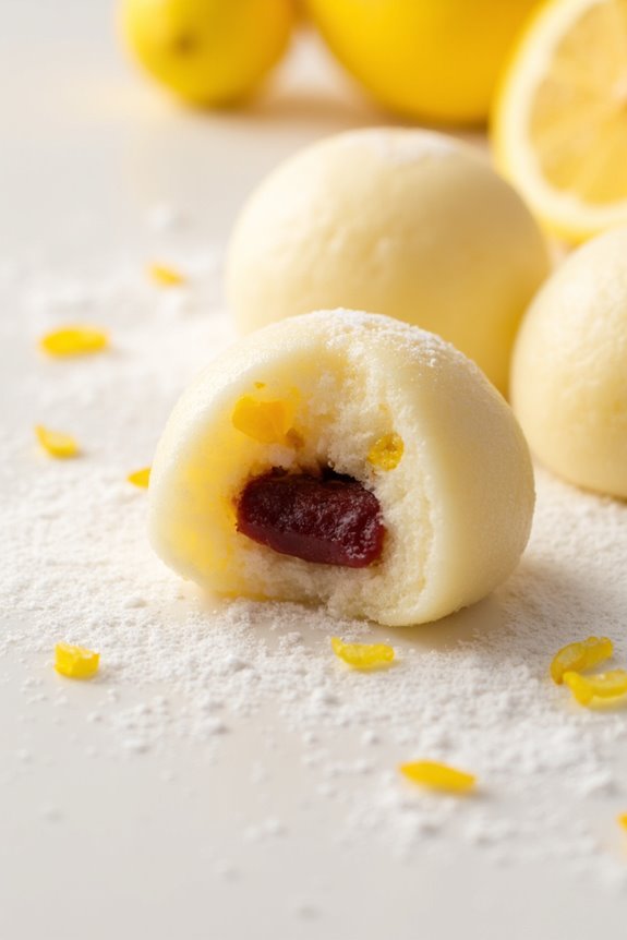yuzu filled mochi dessert recipe