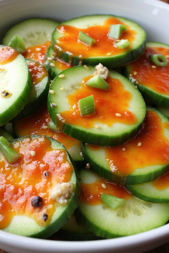 zesty spicy cucumber delight